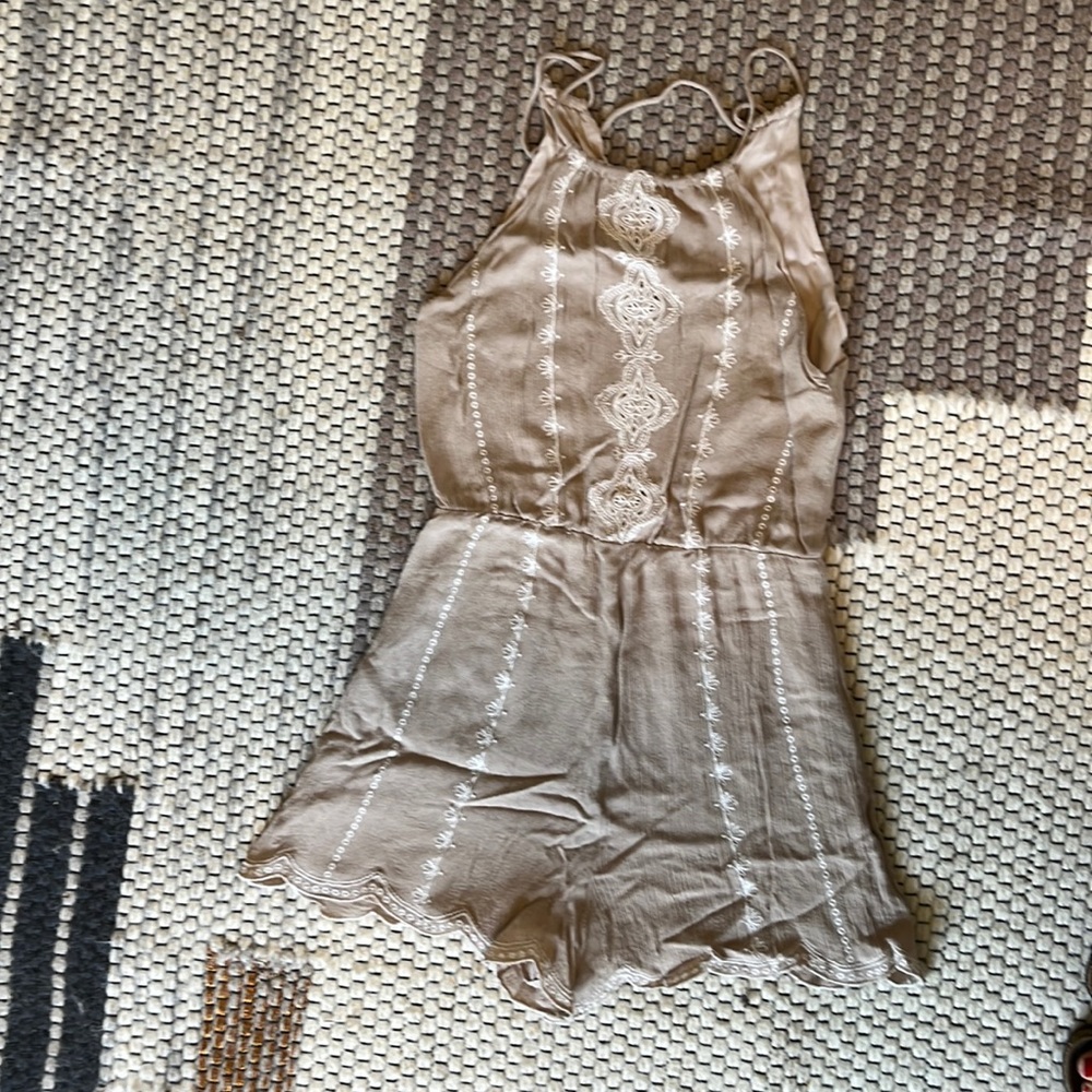 Nordstrom Embroidered high neck Lush romper